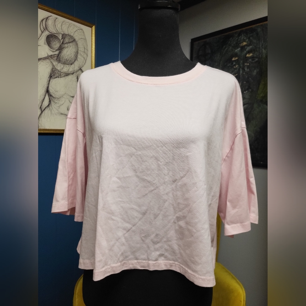 Pink Crop Tee Size XL